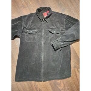 Vintage Y2K Deep Heavy Corduroy Blue Jacket Mens 2XL Full Zip Grunge Skate